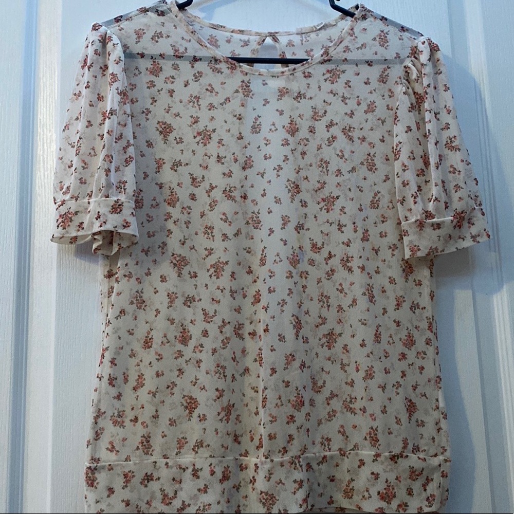 vintage open-back sheer top